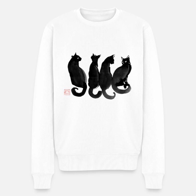 4 cats - Pull Premium bio Homme - blanc