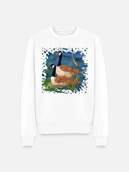 Birds - Men's Premium Organic Jumper - white