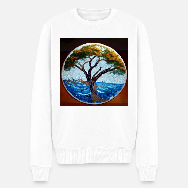 Racines de l’être - Pull Premium bio Homme - blanc