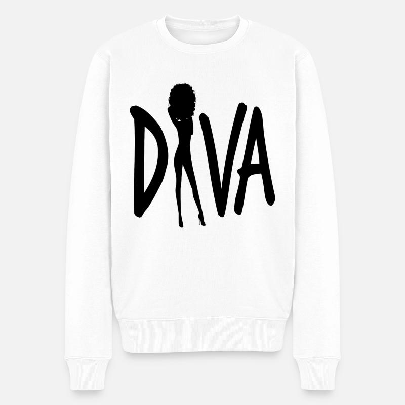 Diva - Pull Premium bio Homme - blanc