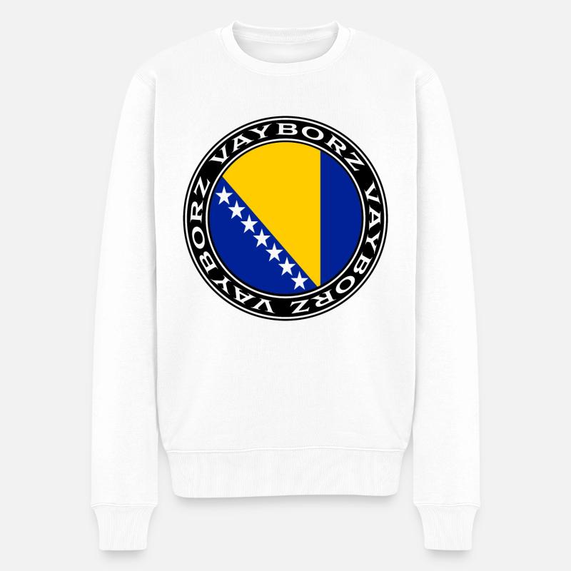 Vayborz Bosnia - Männer Premium Bio Pullover - Weiß