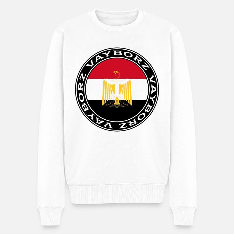 VAYBORZ Ägypten - Männer Premium Bio Pullover - Weiß