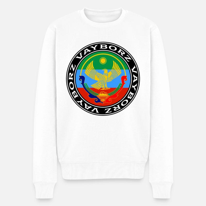Dagestan Vayborz - Männer Premium Bio Pullover - Weiß