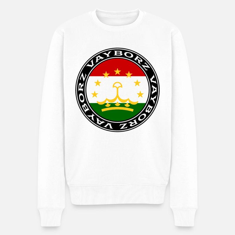 Tadjikistan Vayborz - Pull Premium bio Homme - blanc