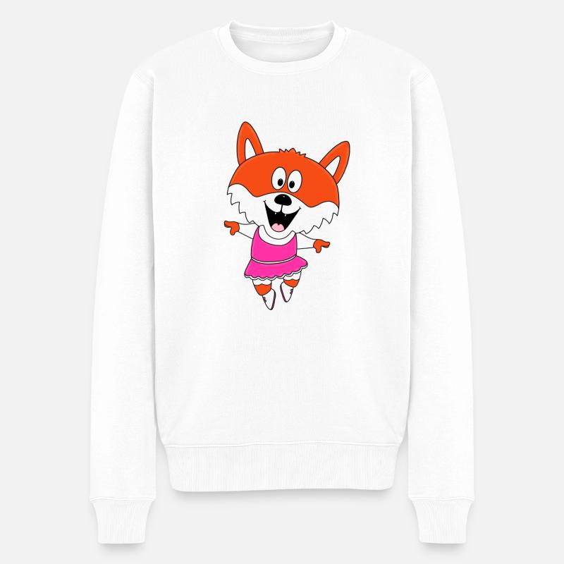 FUCHS - TIER - TANZEN - TÄNZERIN - BALLETT - Männer Premium Bio Pullover - Weiß
