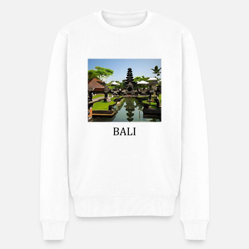 Bali - Männer Premium Bio Pullover - Weiß