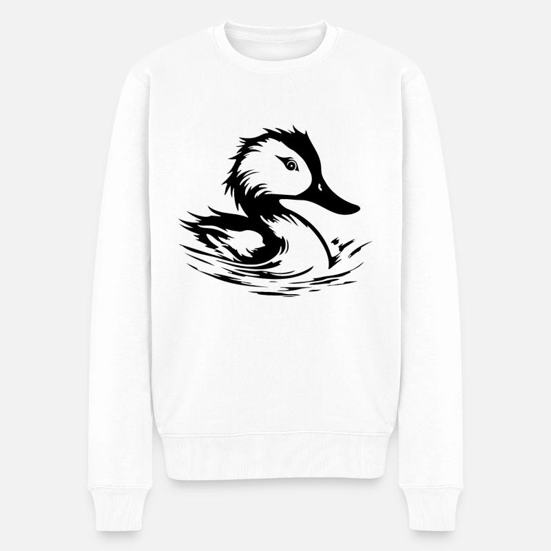 Canard Oiseaux Canards - Pull Premium bio Homme - blanc
