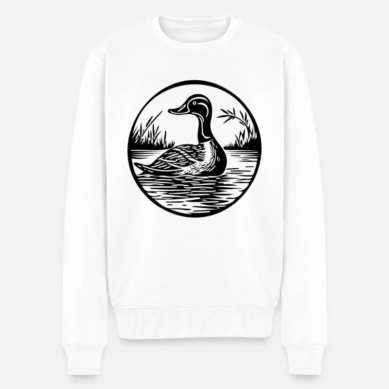 Canard Oiseaux Canards - Pull Premium bio Homme - blanc