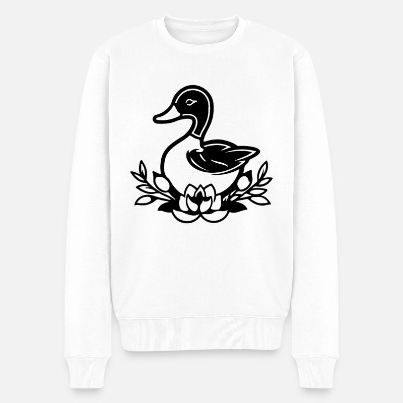 Canard Oiseaux Canards - Pull Premium bio Homme - blanc