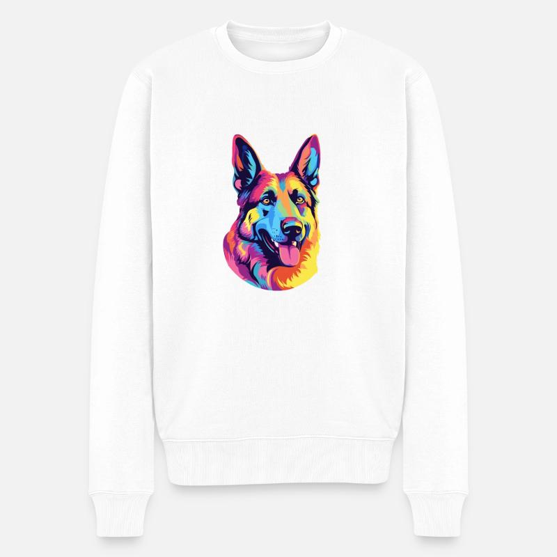 Chien de berger - Pull Premium bio Homme - blanc