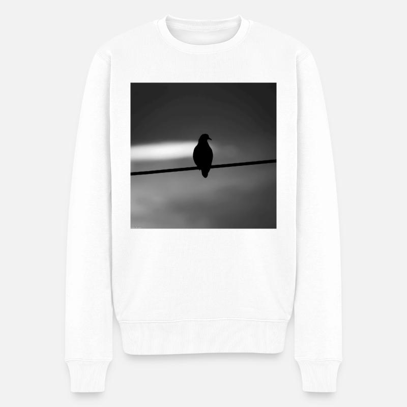 Taube - Männer Premium Bio Pullover - Weiß