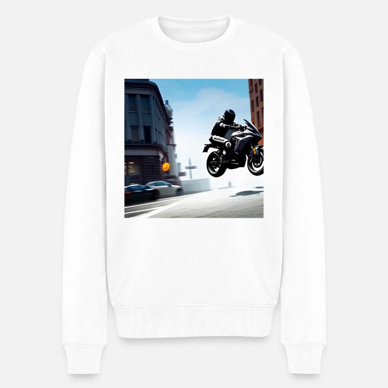 Endo-Profi - Bike - Männer Premium Bio Pullover - Weiß