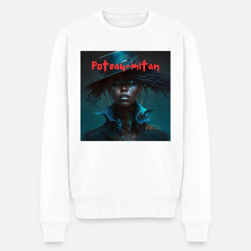 Mitan-Beitrag - Männer Premium Bio Pullover - Weiß