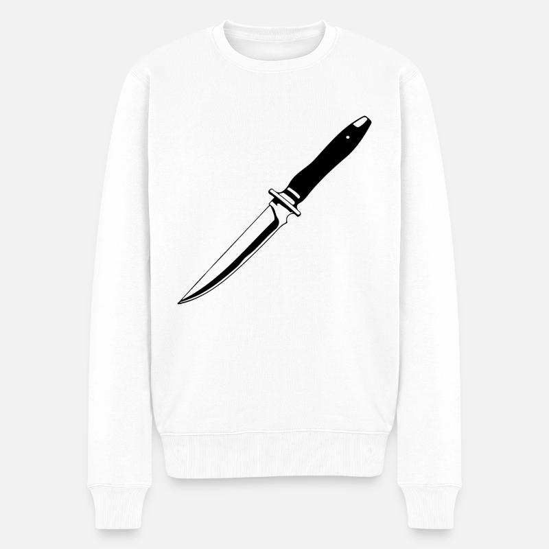 Knife Cutler Knife Lover - Pull Premium bio Homme - blanc