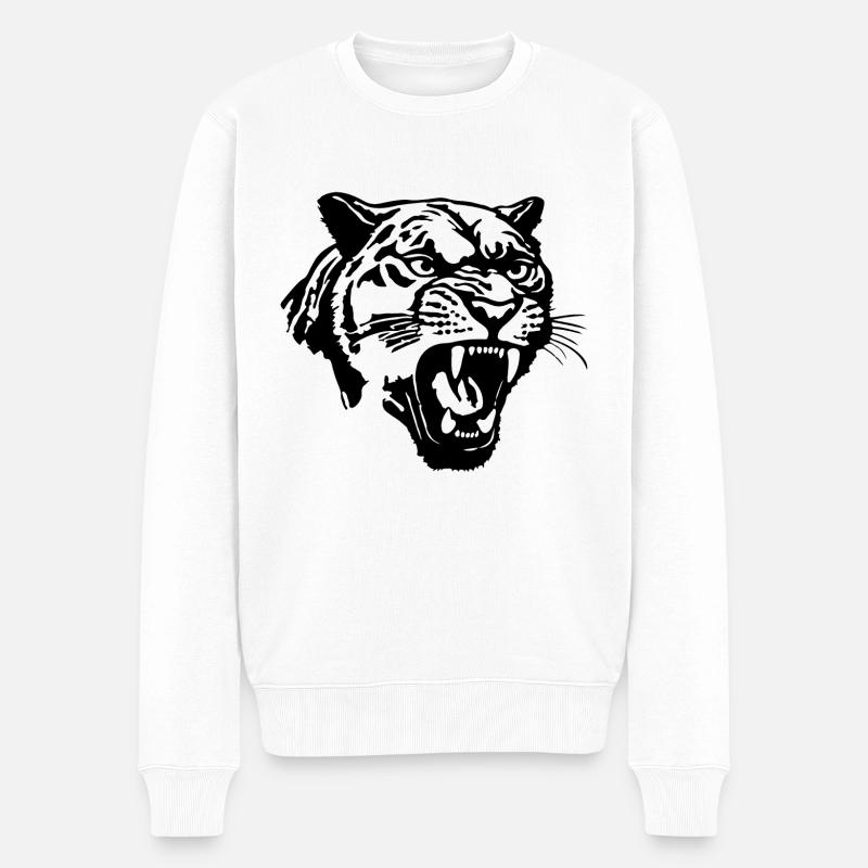 Panther Predator Jungle Wildcat - Pull Premium bio Homme - blanc