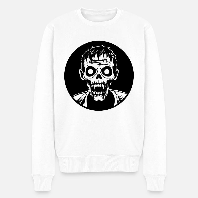 Zombie Undead Halloween Horreur - Pull Premium bio Homme - blanc