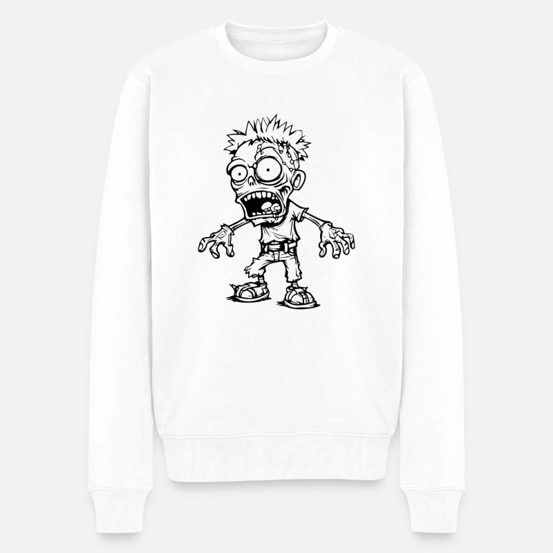 Zombie Undead Halloween Horreur - Pull Premium bio Homme - blanc
