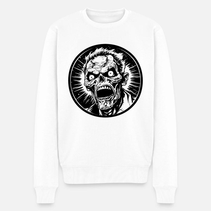 Zombie Undead Halloween Horreur - Pull Premium bio Homme - blanc