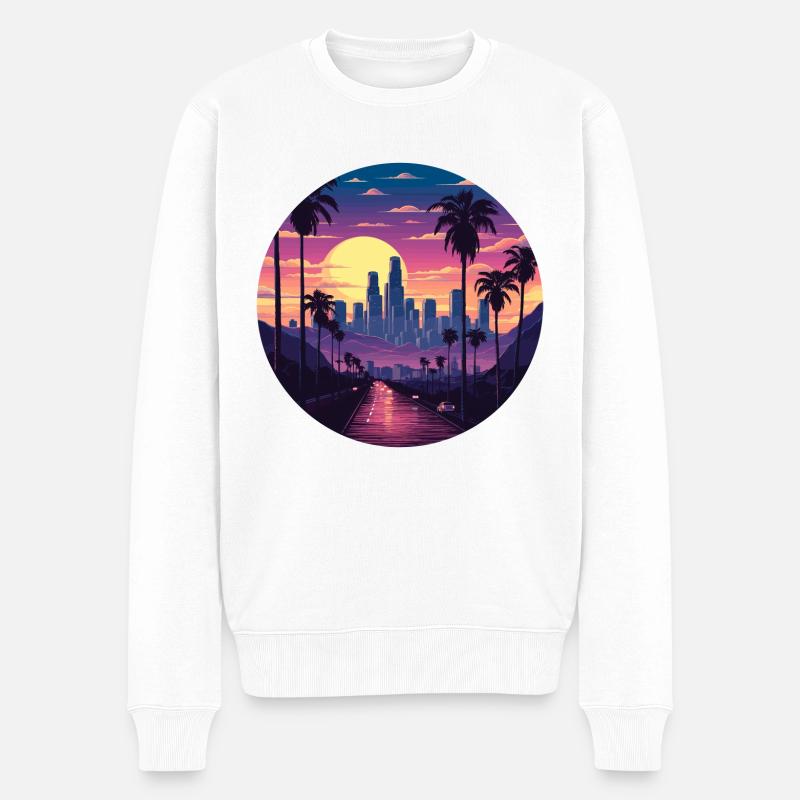 Miami - Männer Premium Bio Pullover - Weiß