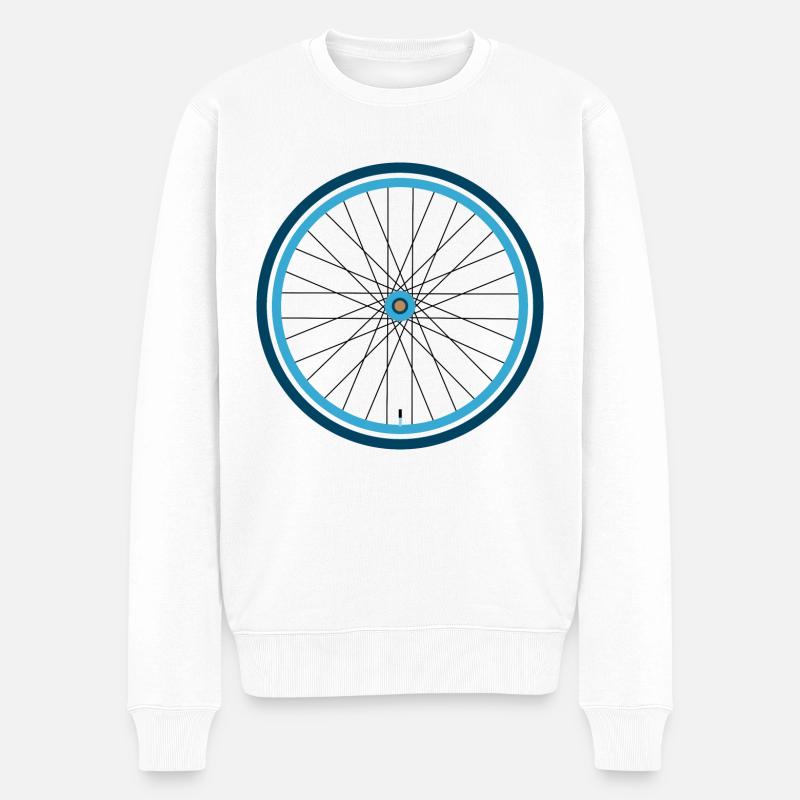 Fahrrad - Männer Premium Bio Pullover - Weiß