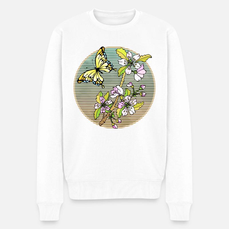 Papillon - Pull Premium bio Homme - blanc