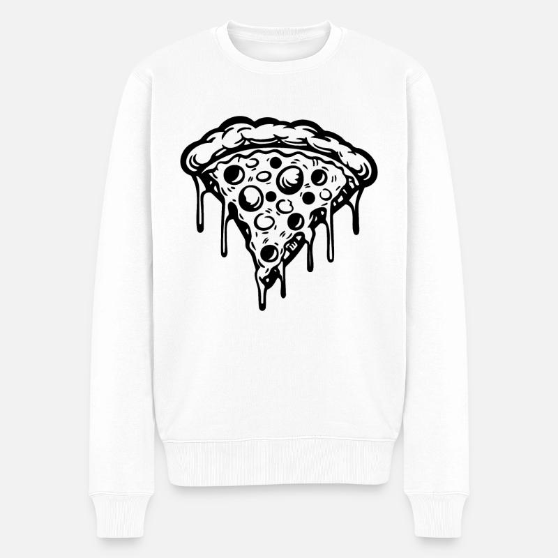 Pizza Restauration rapide Pizzeria - Pull Premium bio Homme - blanc
