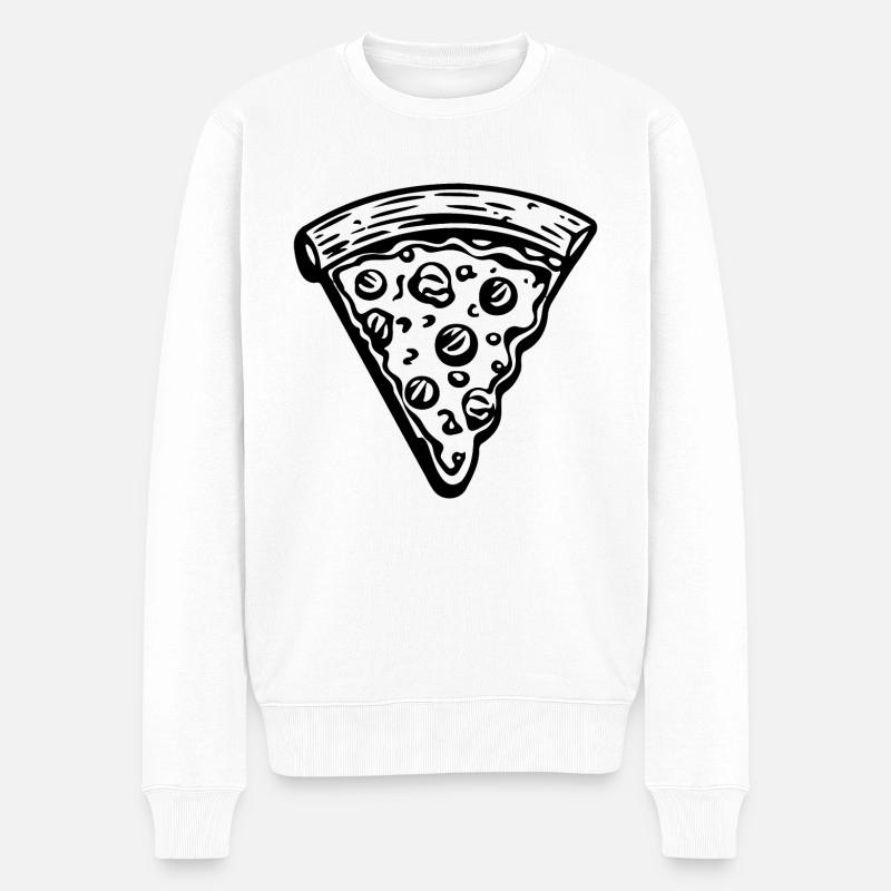 Pizza Restauration rapide Pizzeria - Pull Premium bio Homme - blanc