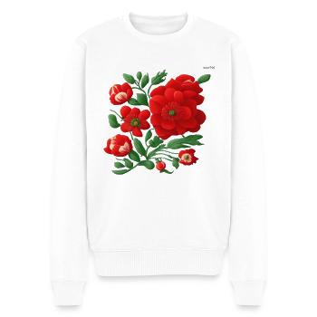 Folk art composition #10 - Men's Premium Organic Jumper - white - Front - Thijin (182cm)