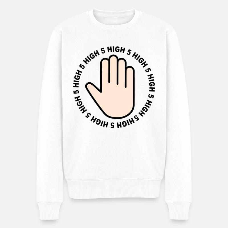 Élevé 5 - Pull Premium bio Homme - blanc