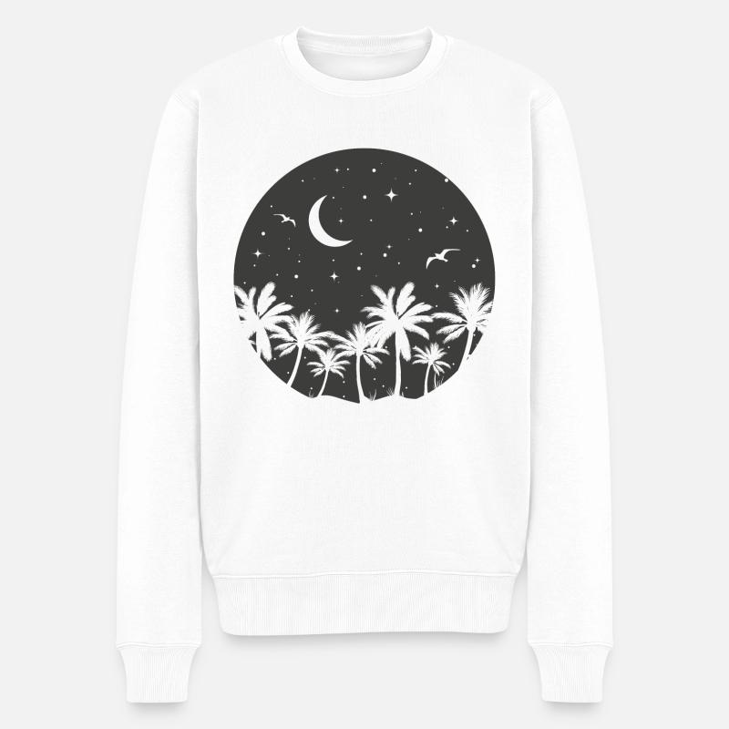 Sommer - Männer Premium Bio Pullover - Weiß