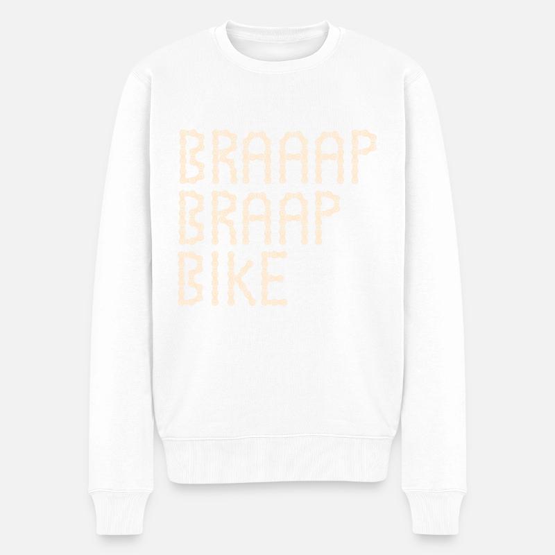 Fahrrad - Männer Premium Bio Pullover - Weiß