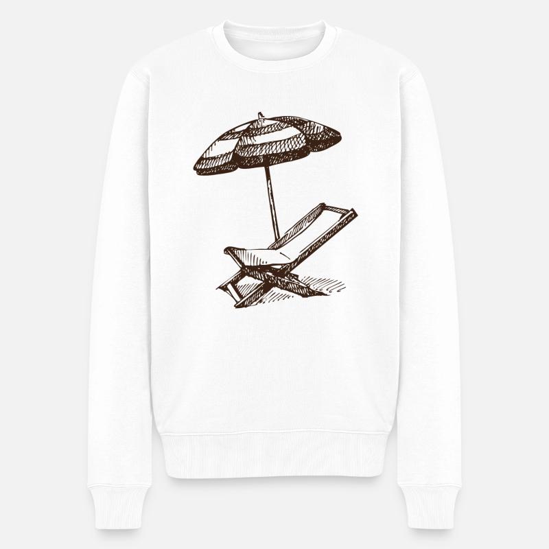 Sommer - Männer Premium Bio Pullover - Weiß