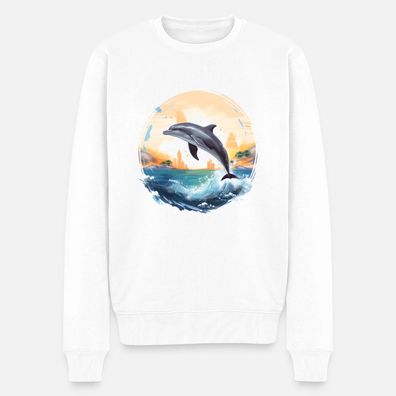 Saut de dauphin - Pull Premium bio Homme - blanc