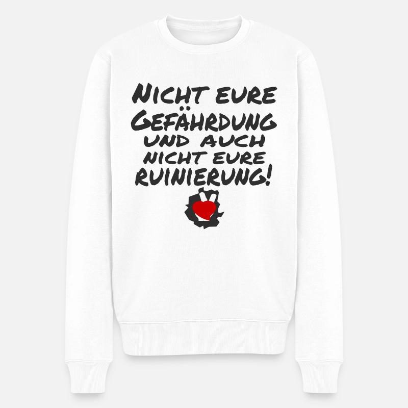 nicht eure gefährdung - Männer Premium Bio Pullover - Weiß