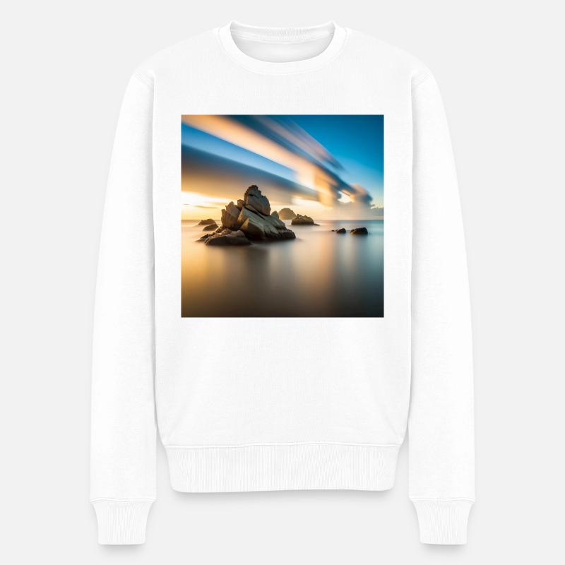 Sea of Dreams - Männer Premium Bio Pullover - Weiß