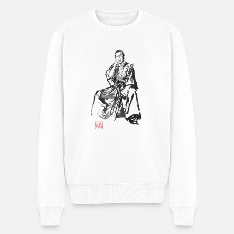 smoking samurai - Pull Premium bio Homme - blanc