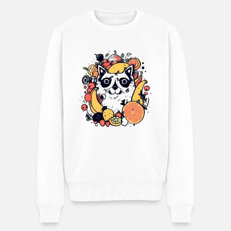 Higor dans les fruits - Pull Premium bio Homme - blanc