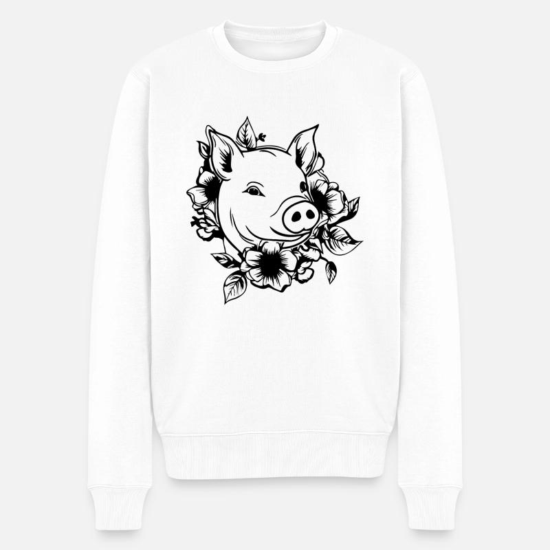 Truie cochonne - Pull Premium bio Homme - blanc