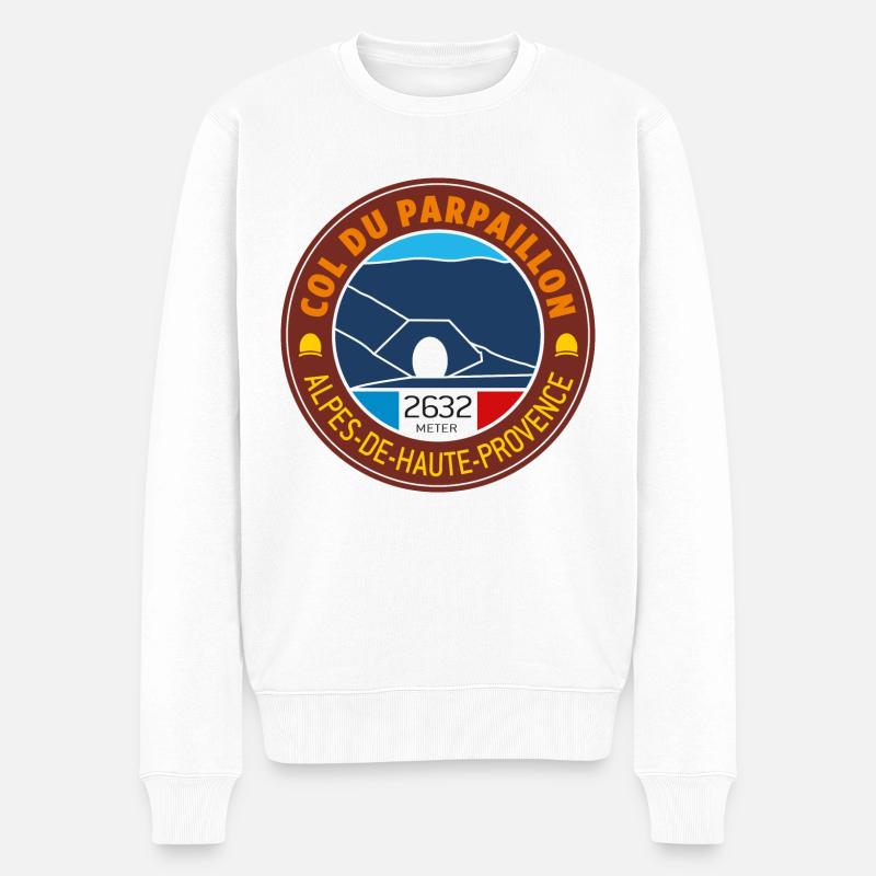 Col du Parpaillon V1 - Männer Premium Bio Pullover - Weiß