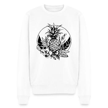 Ananas - Männer Premium Bio Pullover - Weiß - Vorne - Thijin (182cm)