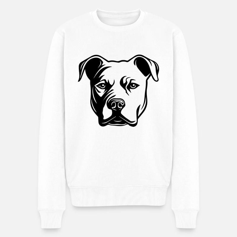 Pitbull - Männer Premium Bio Pullover - Weiß