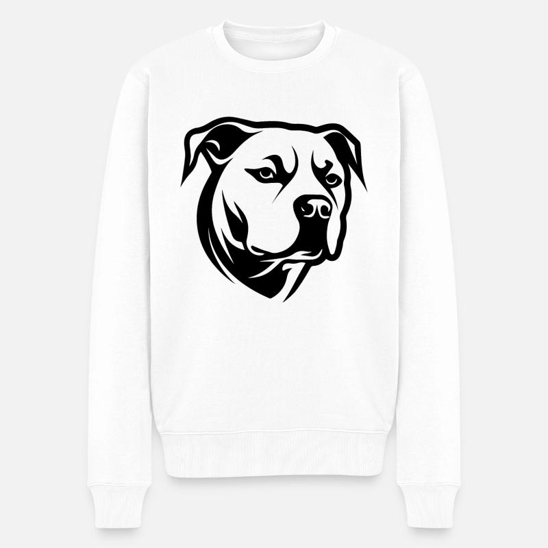 Pitbull - Männer Premium Bio Pullover - Weiß