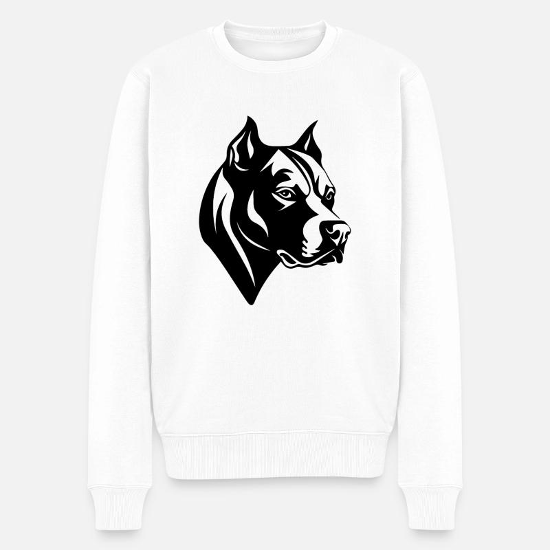 Pitbull - Männer Premium Bio Pullover - Weiß