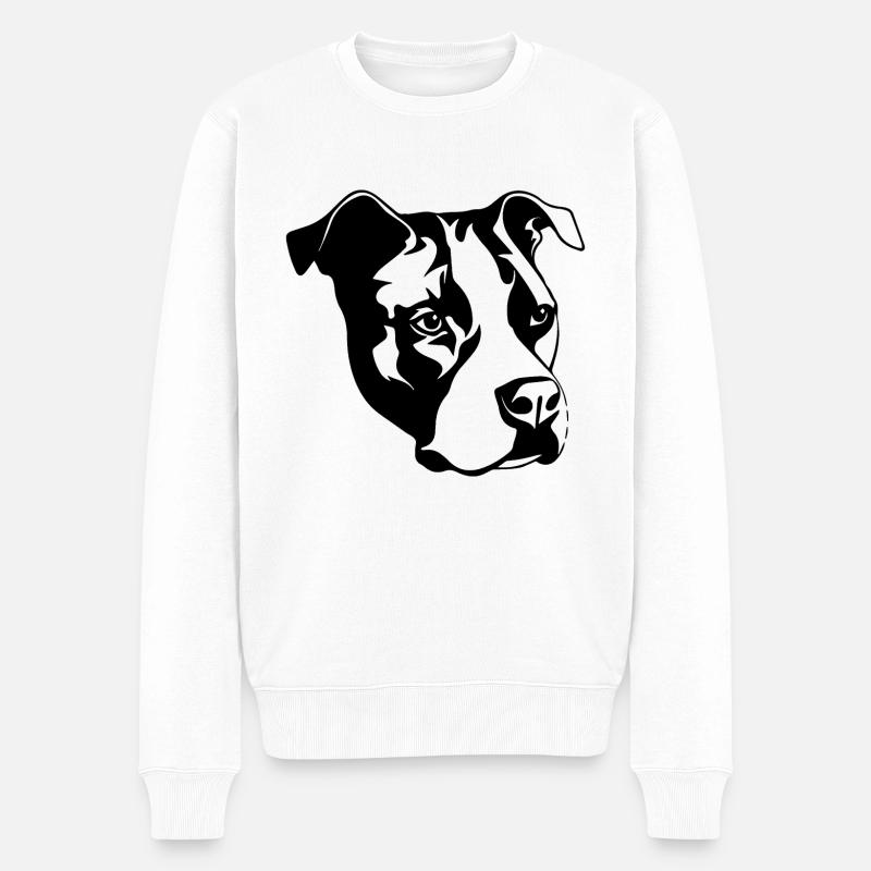 Pitbull - Männer Premium Bio Pullover - Weiß