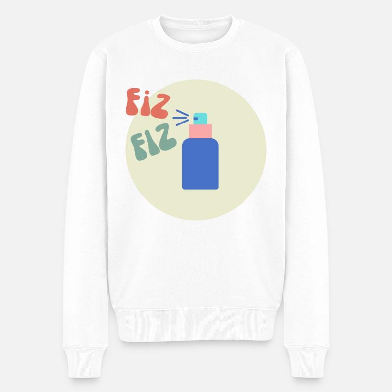 Fiz Fiz Spray - Männer Premium Bio Pullover - Weiß