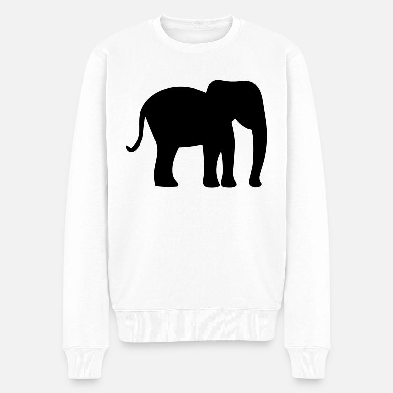 éléphant - Pull Premium bio Homme - blanc