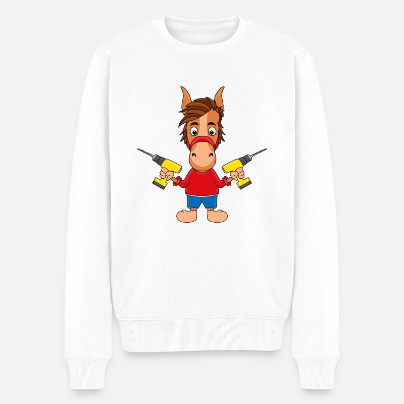 PFERD - HANDWERKER - Männer Premium Bio Pullover - Weiß