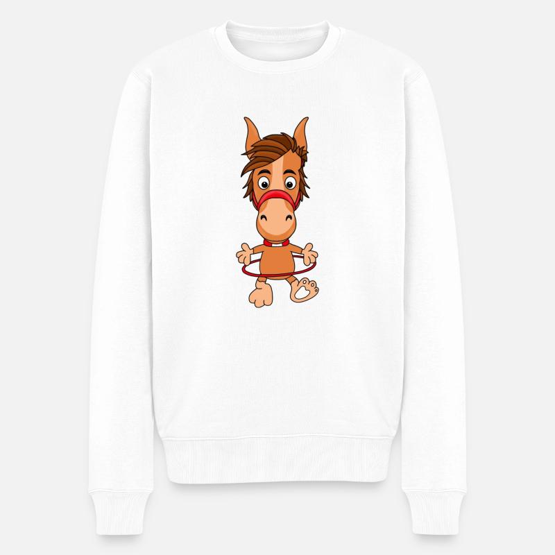PONY - PFERD - Männer Premium Bio Pullover - Weiß