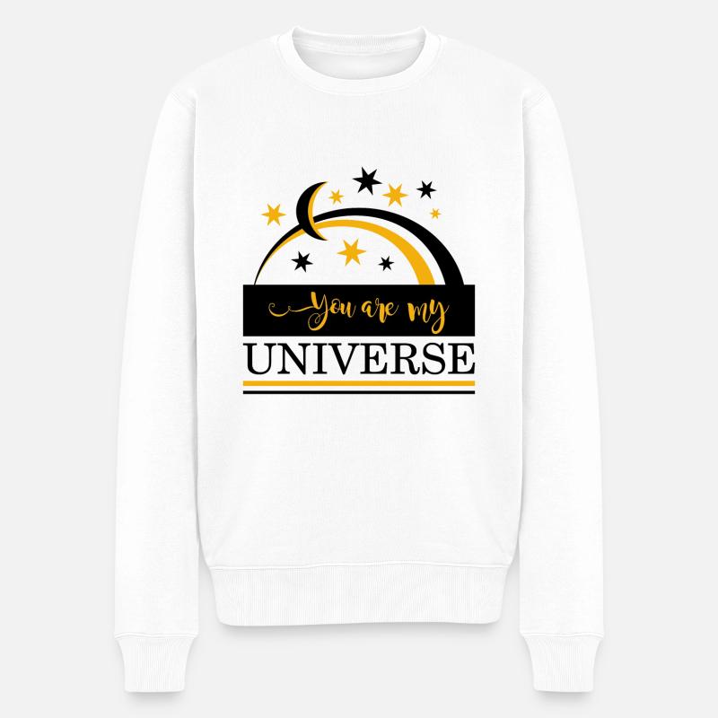 Your are my universe - Männer Premium Bio Pullover - Weiß