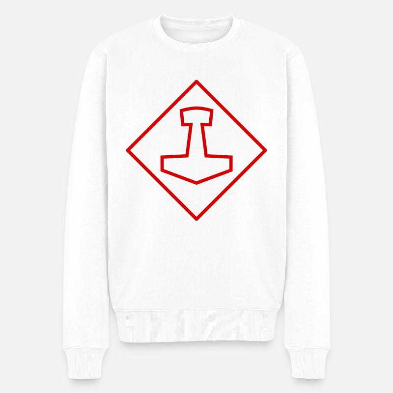 Mjölnir - Männer Premium Bio Pullover - Weiß